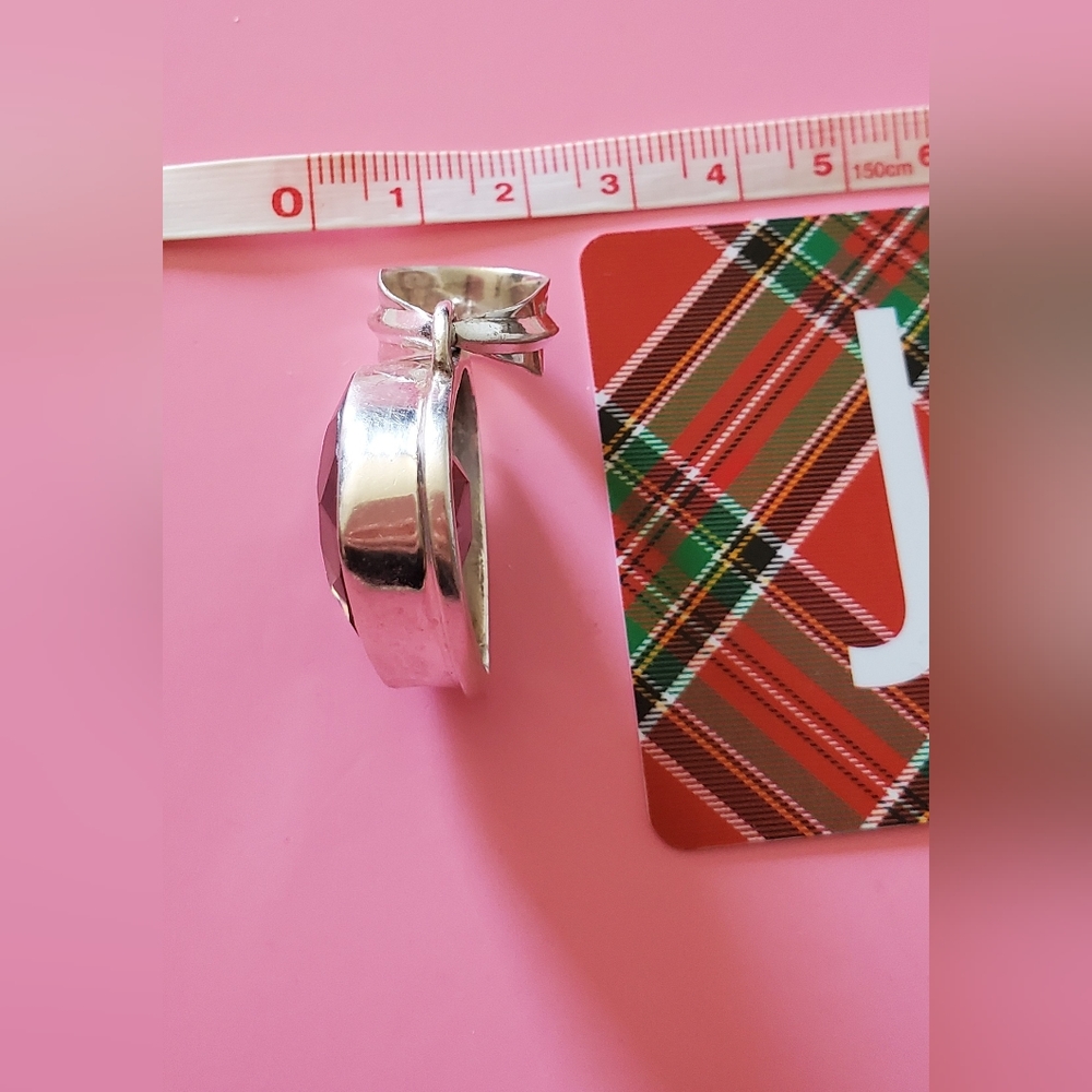 Solid 925 Sterling Silver Brown Simulated Smokey … - image 5